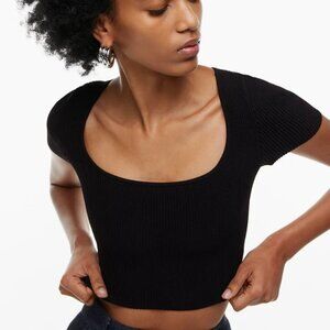 aritzia | sculpt knit squareneck top